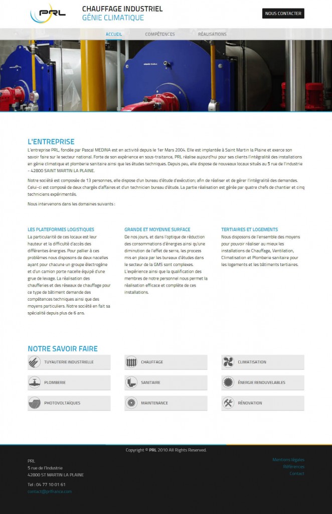 PRL - Site web capture écran 2